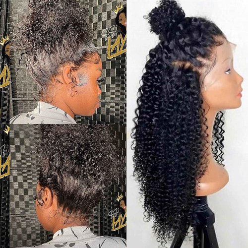 13x6 Lace Frontal Wigs for Black Women Pre Plucked Lace Wig Glueless Brazilian Remy Human Hair Wigs with Baby Hair (18 inch, 150% Density Lace Front Wig)