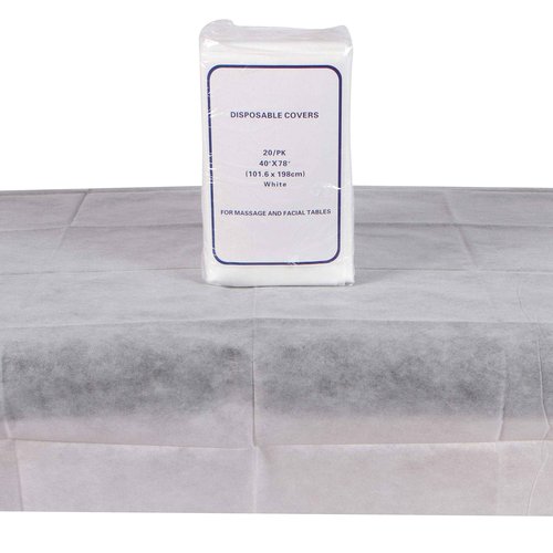 Essenavita Disposable Non-Woven Bed Sheets Pre-Cut 40"x78" White Sheets for Salon, Spa, Tattoo, Lash & Beauty