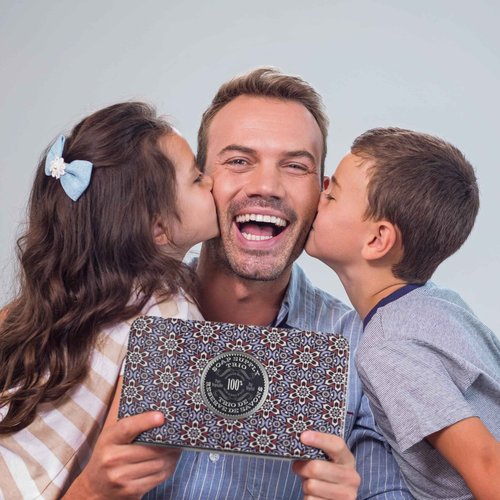 La Chatelaine Red Mosaic Hand Cream Trio and Luxury Soap Trio Gift Sets l Made in France | Plant-Based | Enriched with Organic Shea Butter