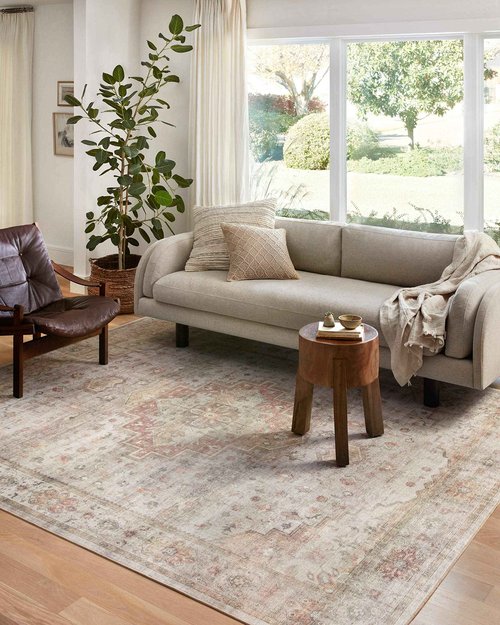 Loloi Heidi Collection HEI-02 Sage/Multi 2'-6" x 7'-6" Runner Rug