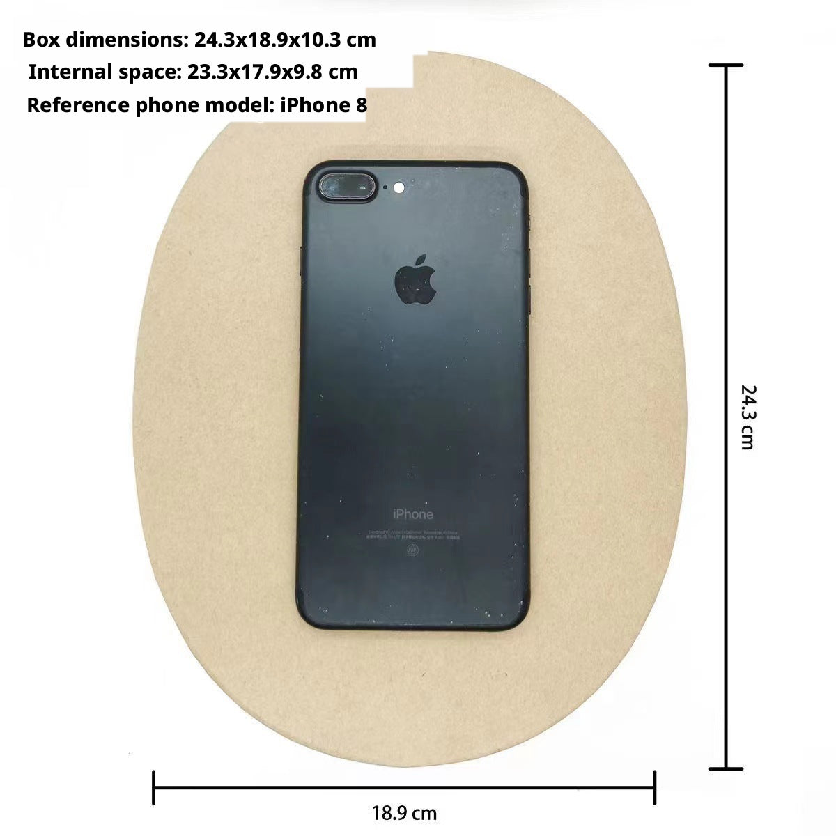 Oval Gift Packaging Box Kraft Paper 29x23.6x11.5cm Cardboard - 1 Piece