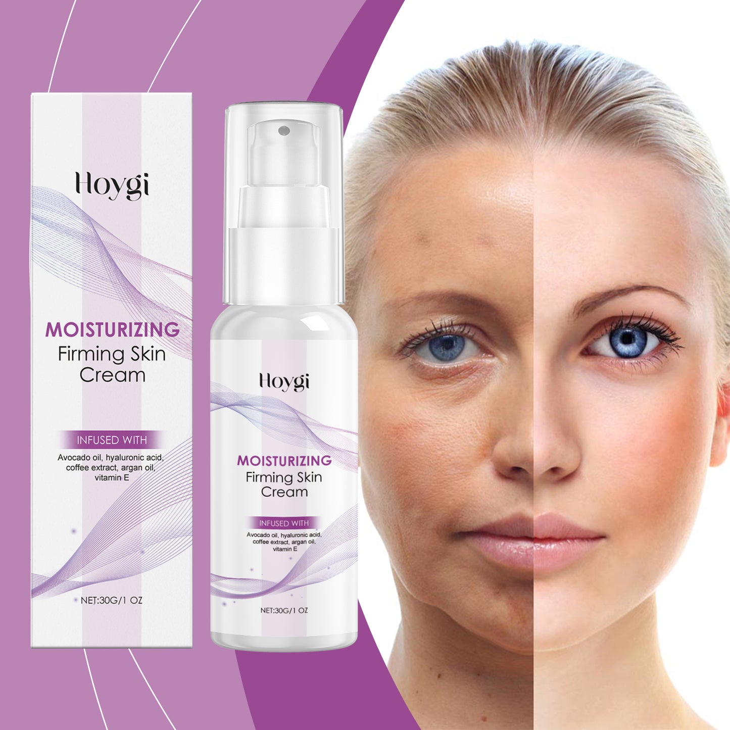 Moisturizing Firming Cream with Avocado Oil & Hyaluronic Acid - 30g