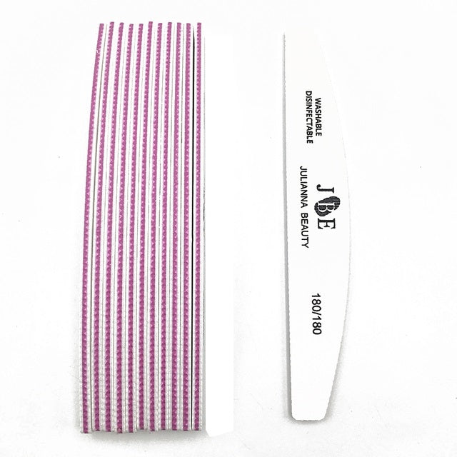 Grit Gel Nail File Set for Nail Art & Manicure - 10 Pcs
