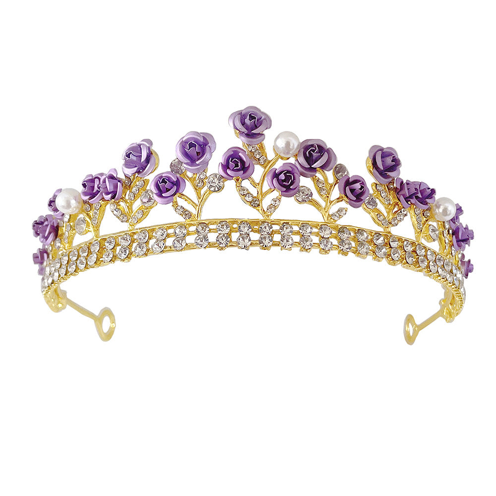 Crystal Crown Headpiece - Multiple Colors