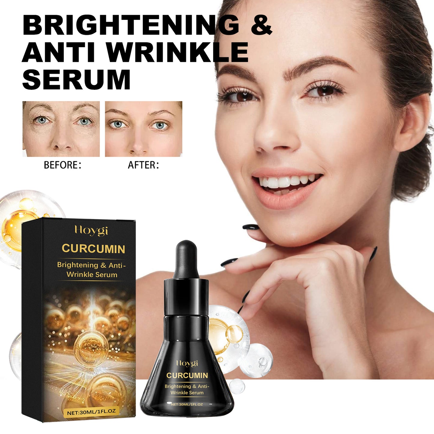 Brightening & Anti-Wrinkle Face Serum - 30ml Hydrating Anti-Aging Essence