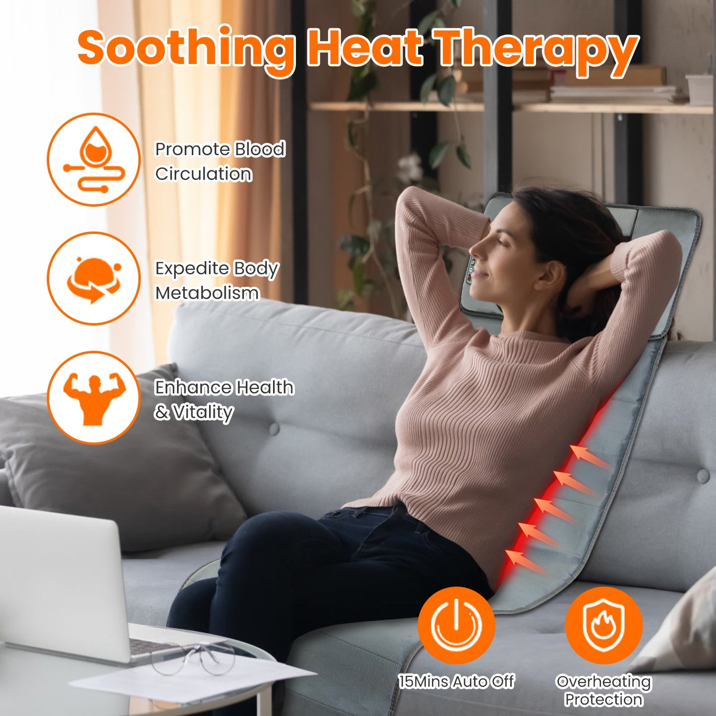 Full Body Electric Massage Mat with Heat & Vibration - Advanced