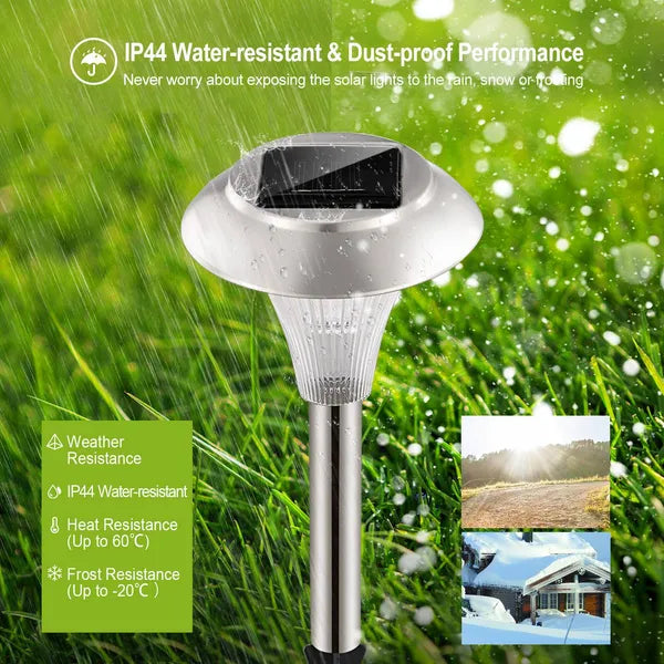 4-Pack Solar Garden Lights Outdoor Waterproof Pathway Landscape Lamps