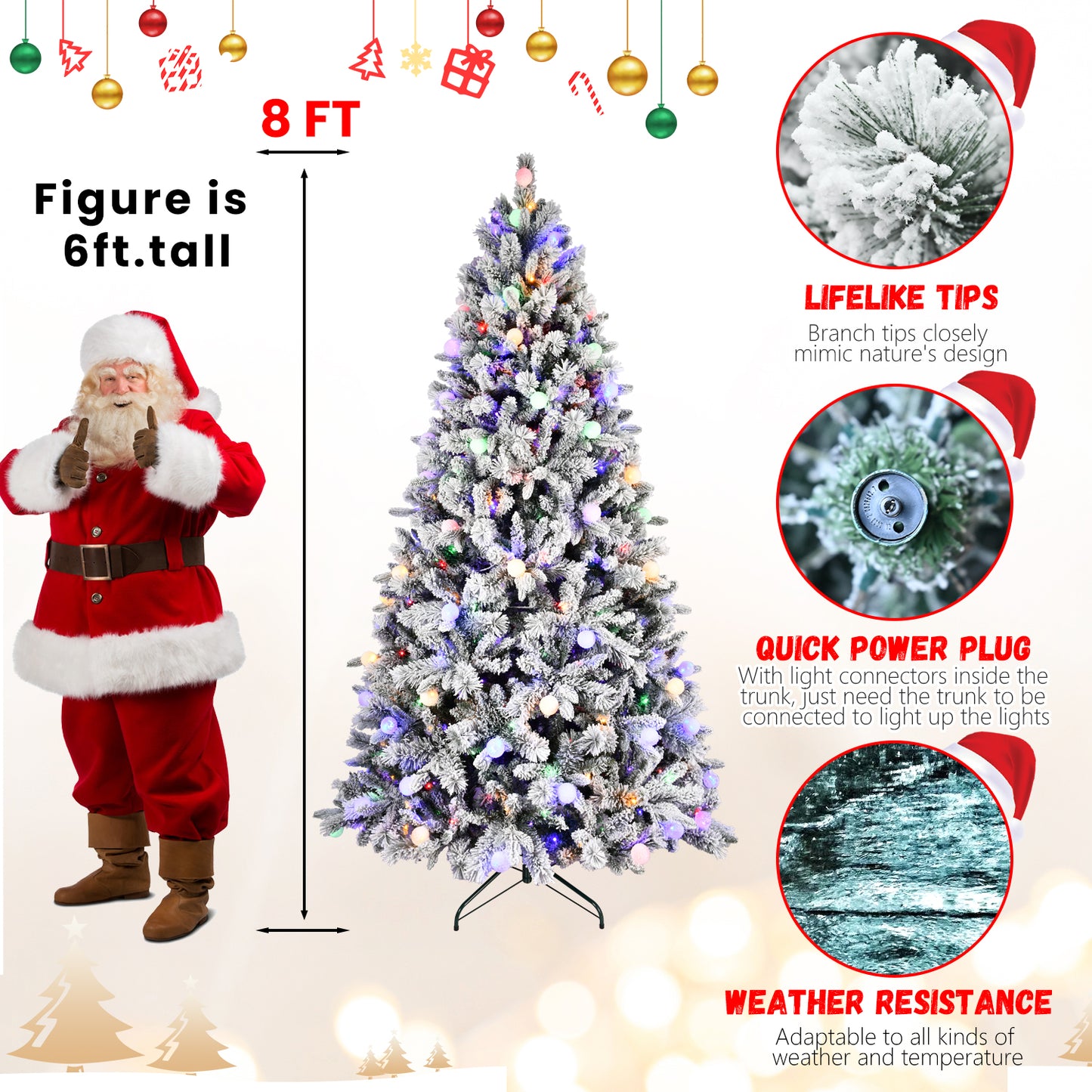 PVC Christmas Tree - Mixed Needle Design, Multiple Heights