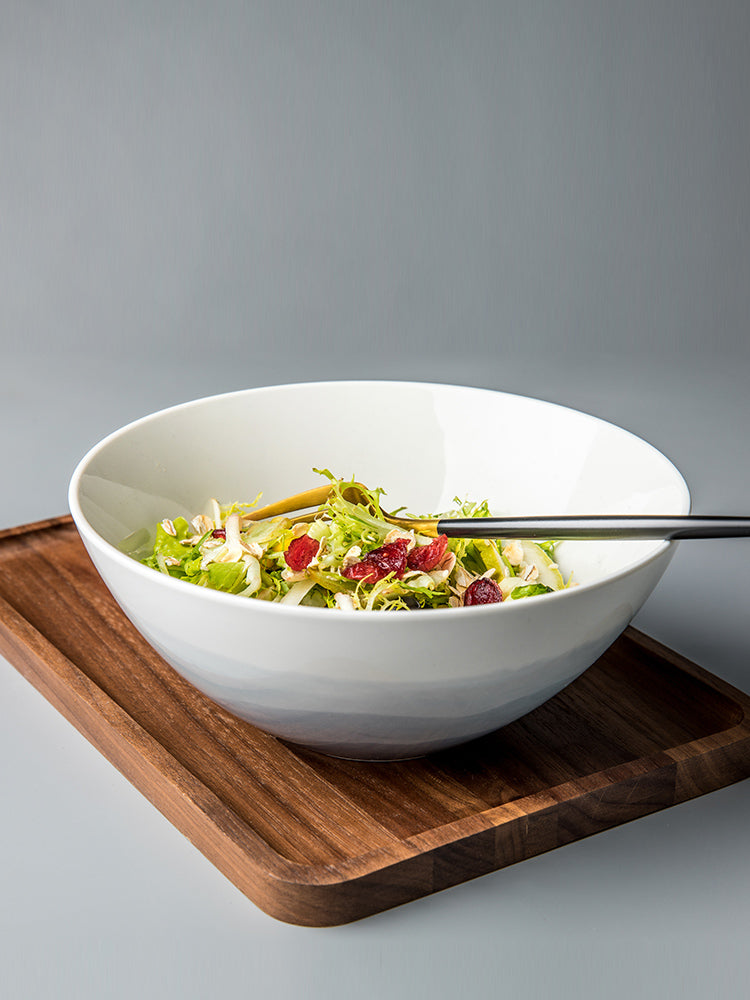 Solid Color Ceramic Noodle Bowl Set - Personalized Kitchen Dinnerware