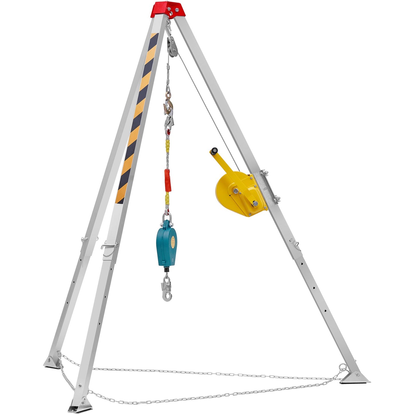 Confined Space Rescue Tripod Kit with 7' Legs, 98' Cable, Fall Protection & Storage Bag