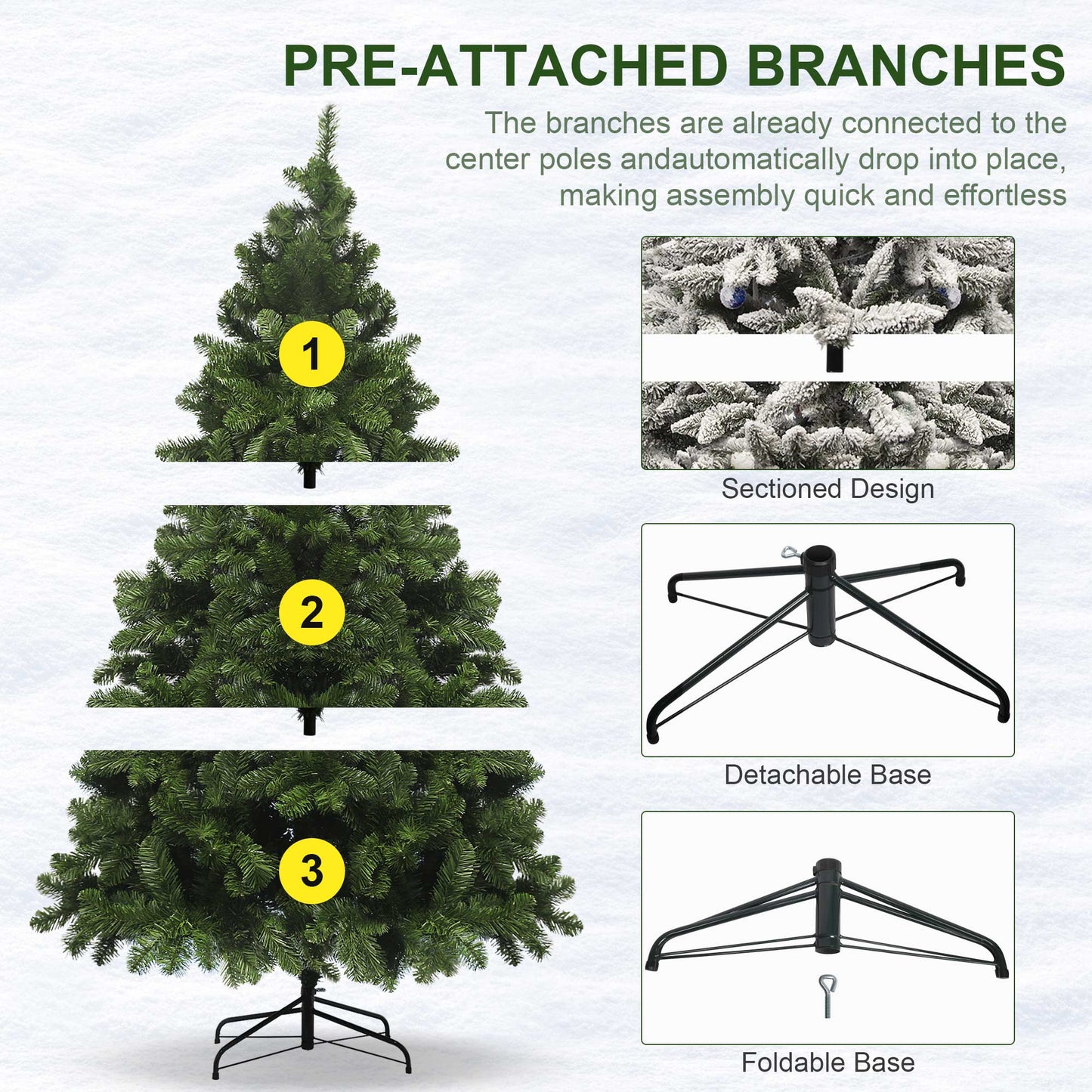 Nordic Minimalist Artificial Christmas Tree - Holiday Decorations