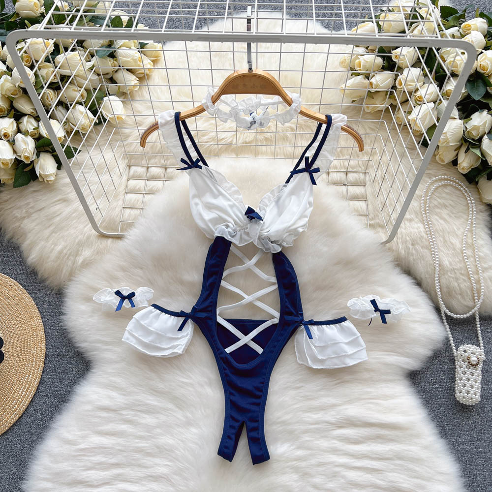 Women's Maid Costume Set with Accessories - Customizable Colors & One Size
