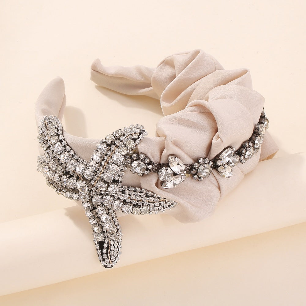 Starfish Headband Hair Claw Clip with Rhinestones