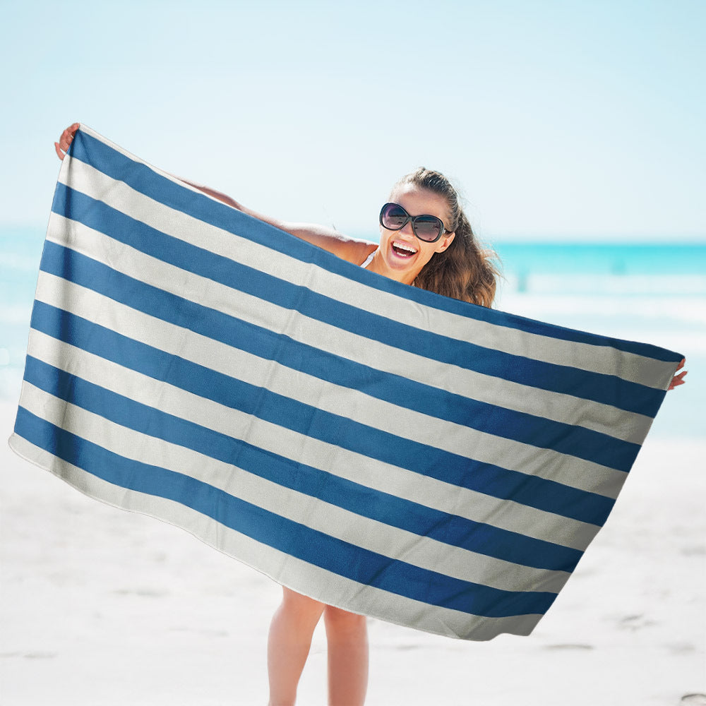 Double-Sided Velvet Bath Towel - Quick-Drying Beach & Spa Towels