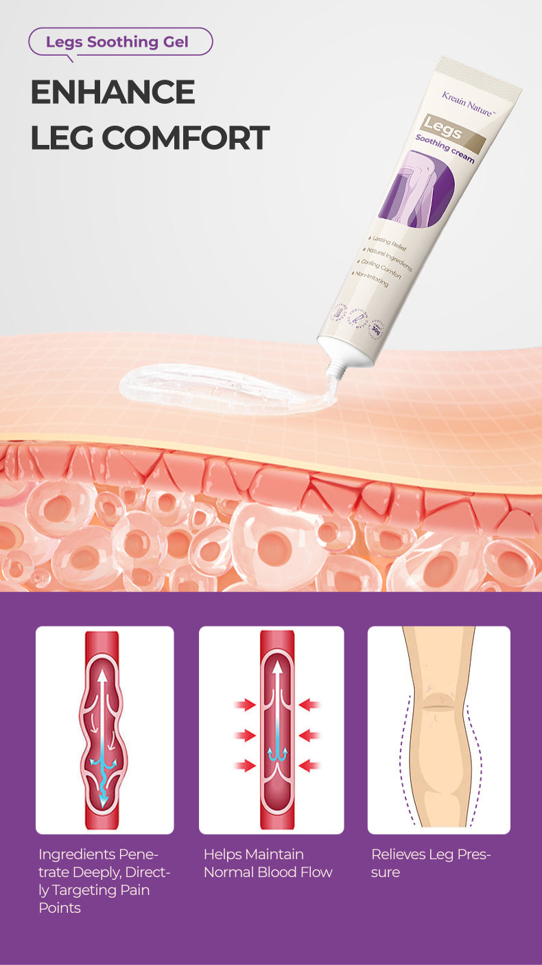 Varicose Vein Relief Cream with Centella Asiatica Root Extract