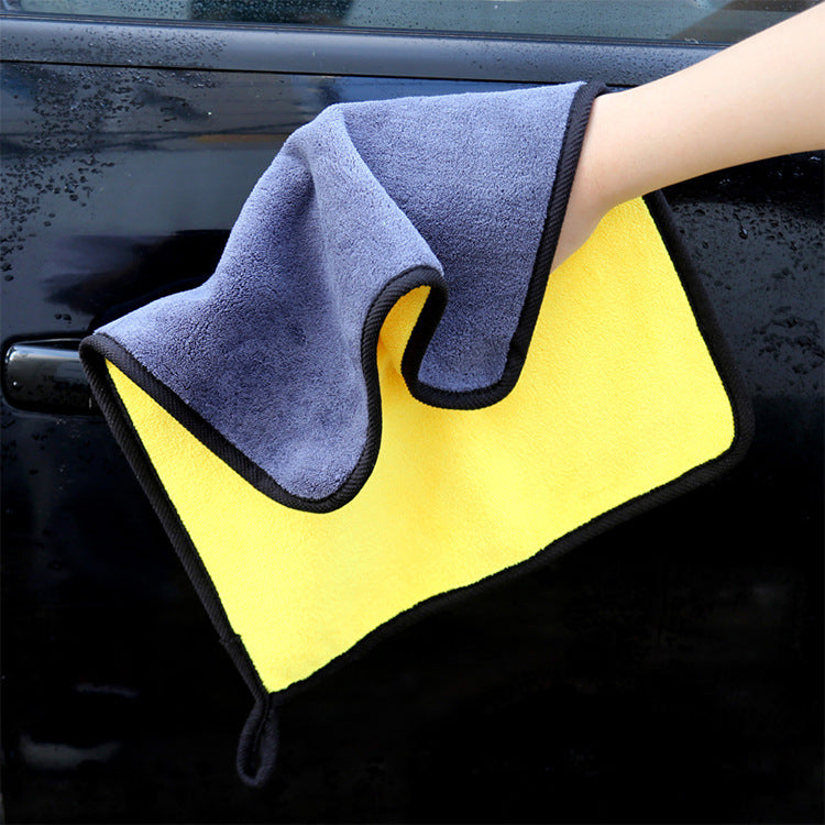 Coral Fleece Car Cleaning Cloth Double-Sided Absorbent Towel - Thickened Fiber Rag