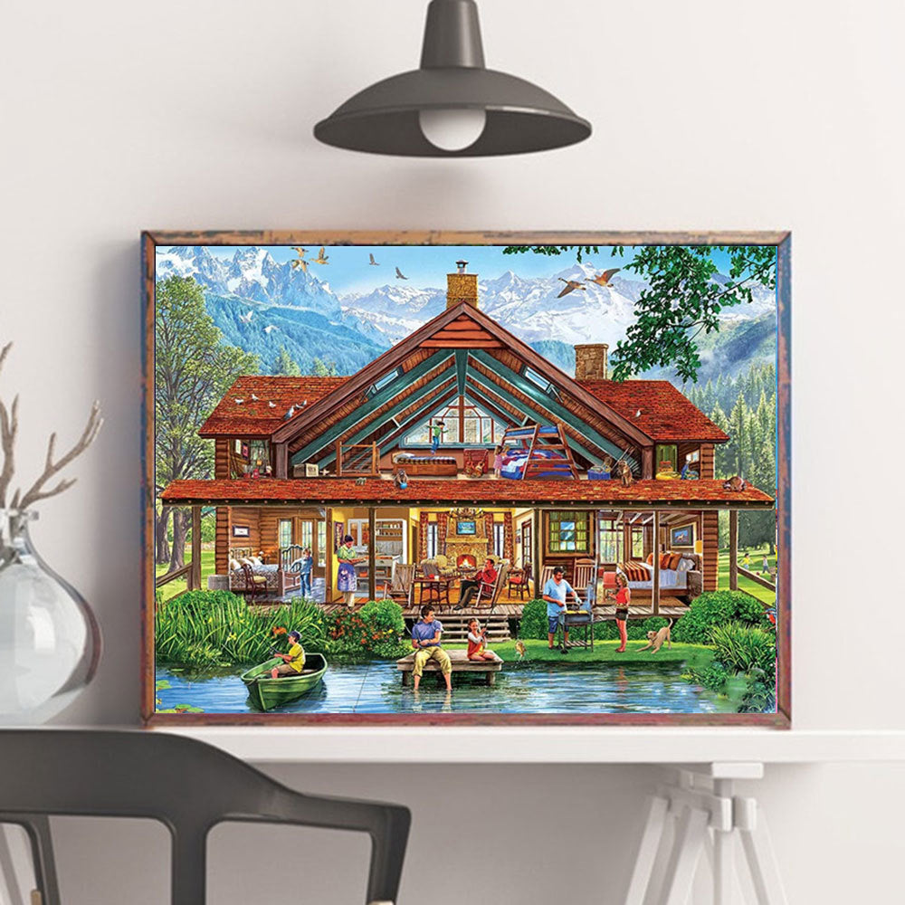 Diamond Painting Mosaic Kit House Landscape Embroidery Home Decor