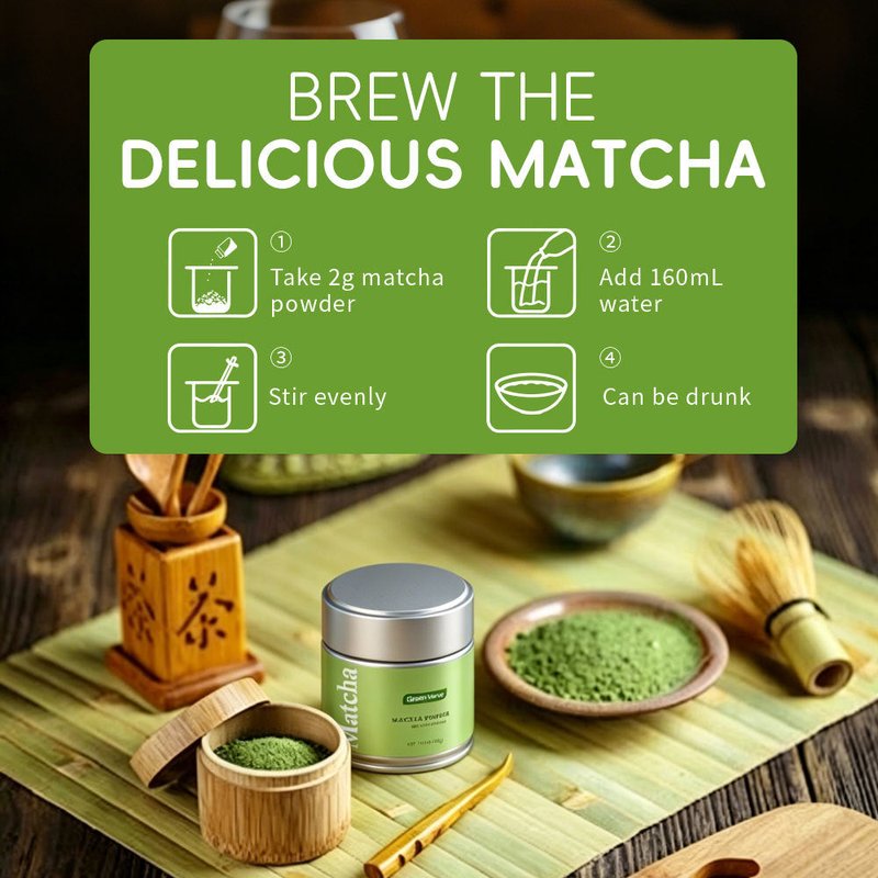Matcha Powder - Instant Green Tea Beverage Mix