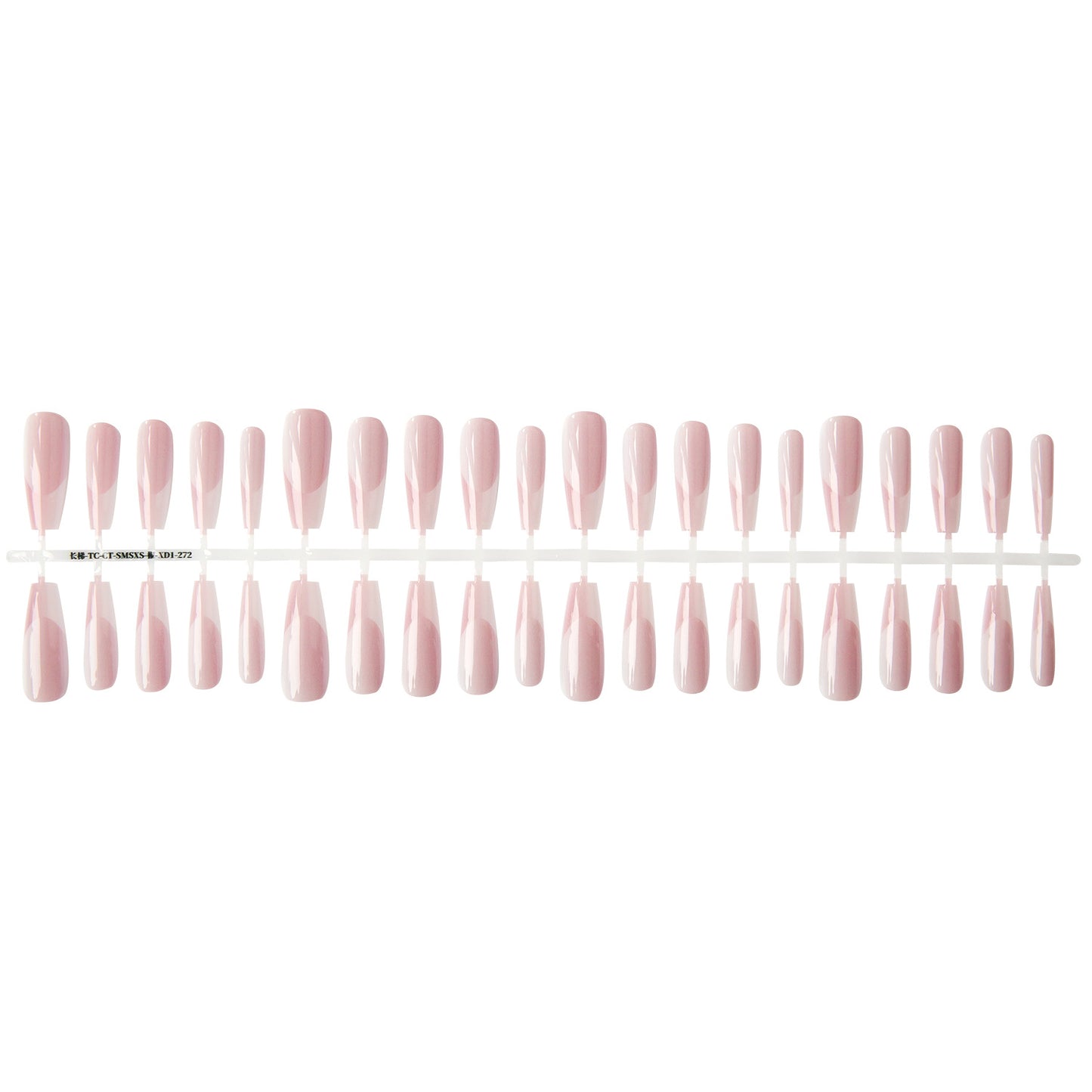 Long Crystal Plated Frosted Nail Stickers for Nail Art - French & European Styles