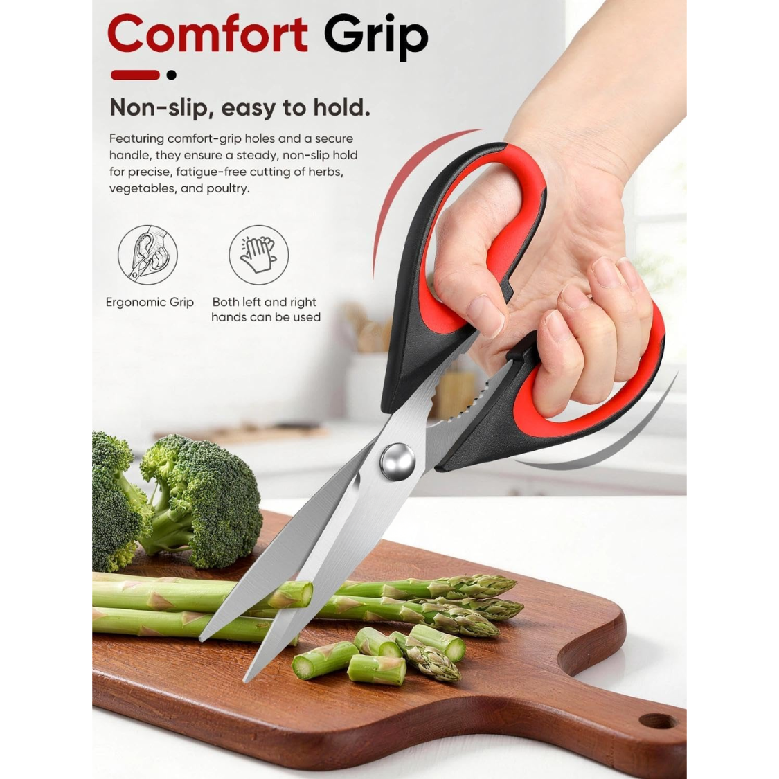 Heavy Duty Kitchen Scissors - All Purpose 8.66" Shears