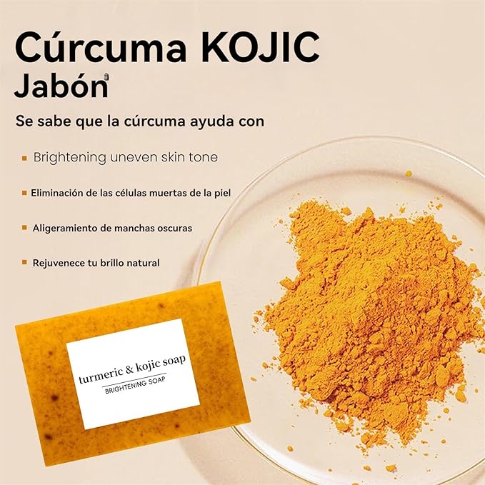 Lemon Turmeric Face Soap Bar - Natural Brightening & Hydrating Cleanser