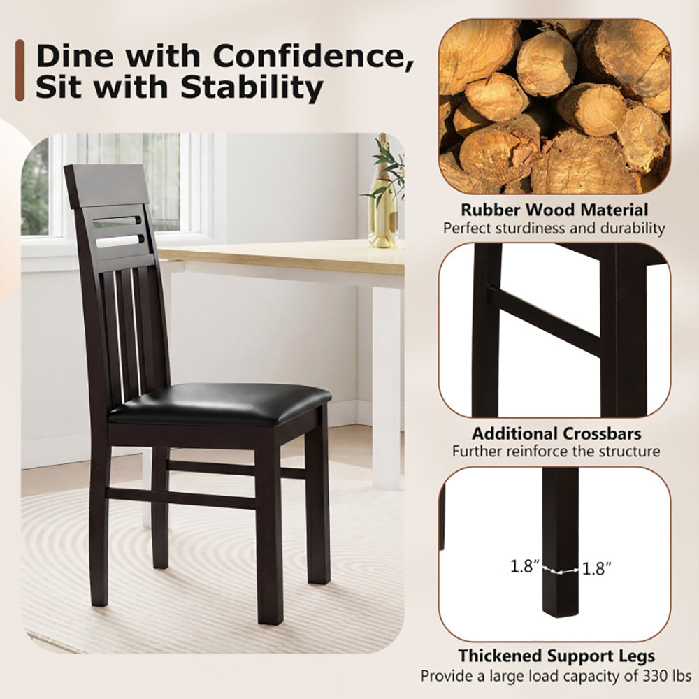 Dining Chairs High Back Room Set Of 2 PU Leather Up 330 Lbs For