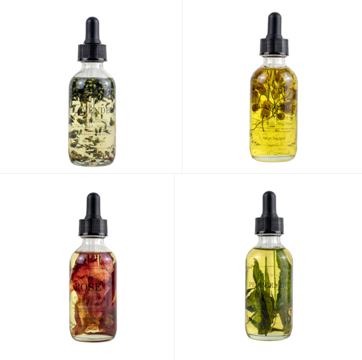 Massage Oil with Dried Flowers - Multi-Scent