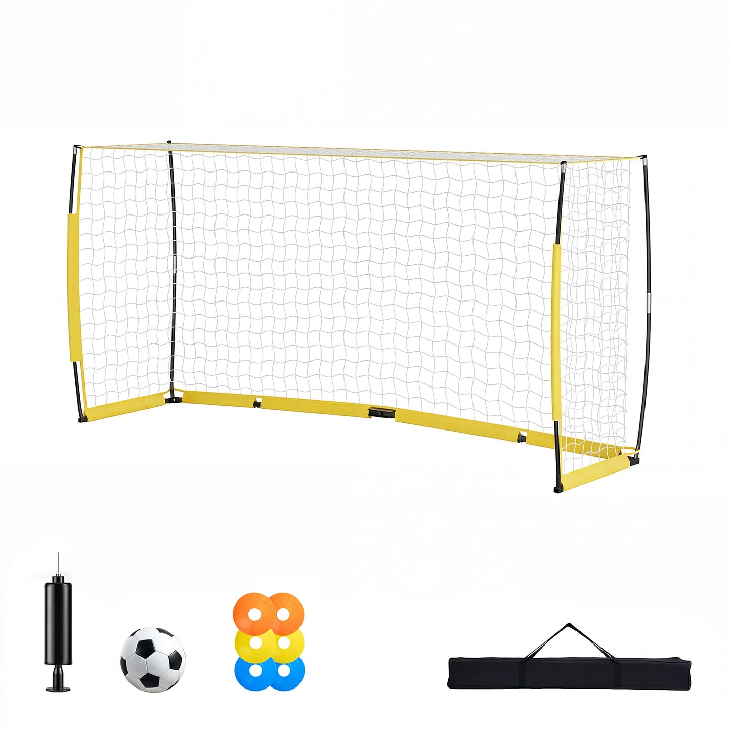 Portable Soccer Goal 12x6 ft with Net & Accessories for Backyard Training