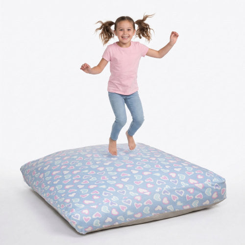 Sensory Crash Pad for Kids & Adults - Removable, Washable, Foam Blocks, Non-Slip, 60" x 60"