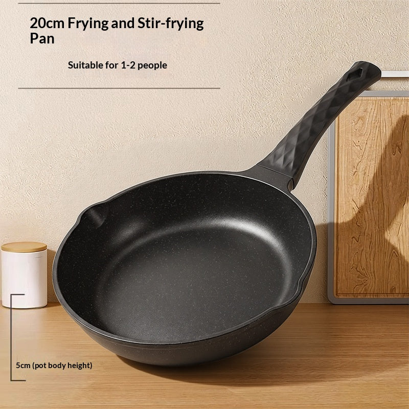 Nonstick Frying Pan for Electric and Gas Stoves — 24cm, Lidded & Lidded Models, Includes Silicone Spatula