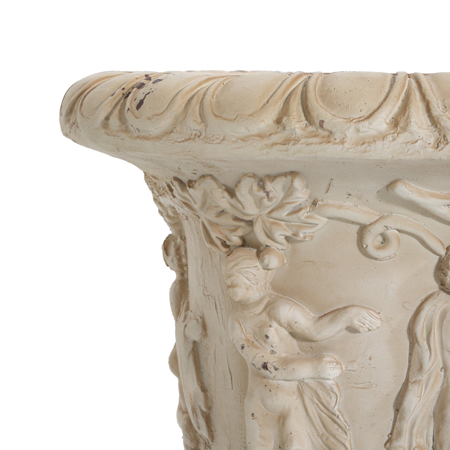 MGO Garden Urn, Antique White, 27 H