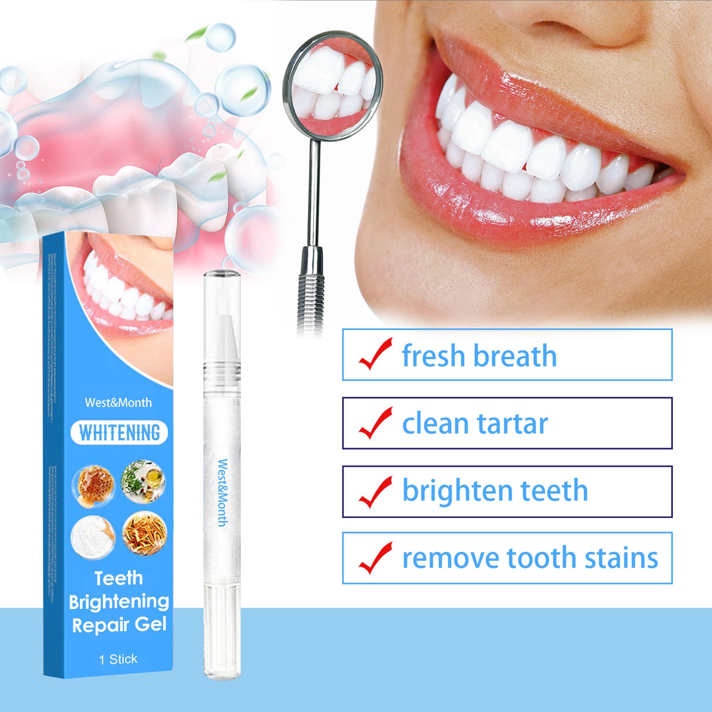 and Repair Pen - Natural Stain Remover for Brighter Smile