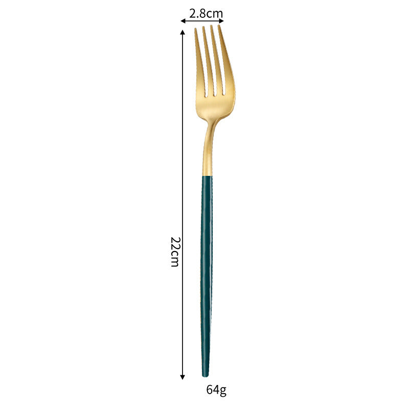 Stainless Steel Dinnerware Set - Thick Portuguese Cutlery, Silver Finish