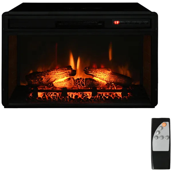 27" Electric Fireplace Insert with Remote Control & Adjustable Brightness