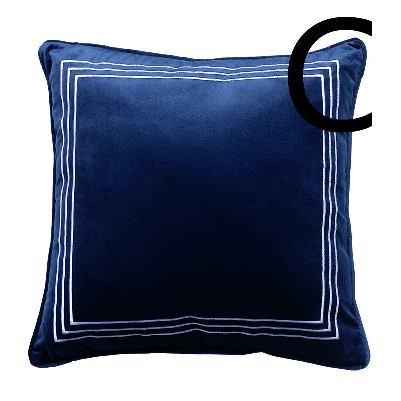 Velvet Minimalist Bedside Cushion Pillow 45x45cm Home Decor