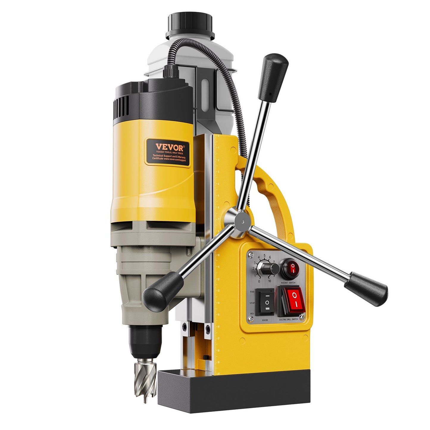Magnetic Drill Press 1450W 2878 Lbf Boring Diameter 2 Inch Yellow Power Tool