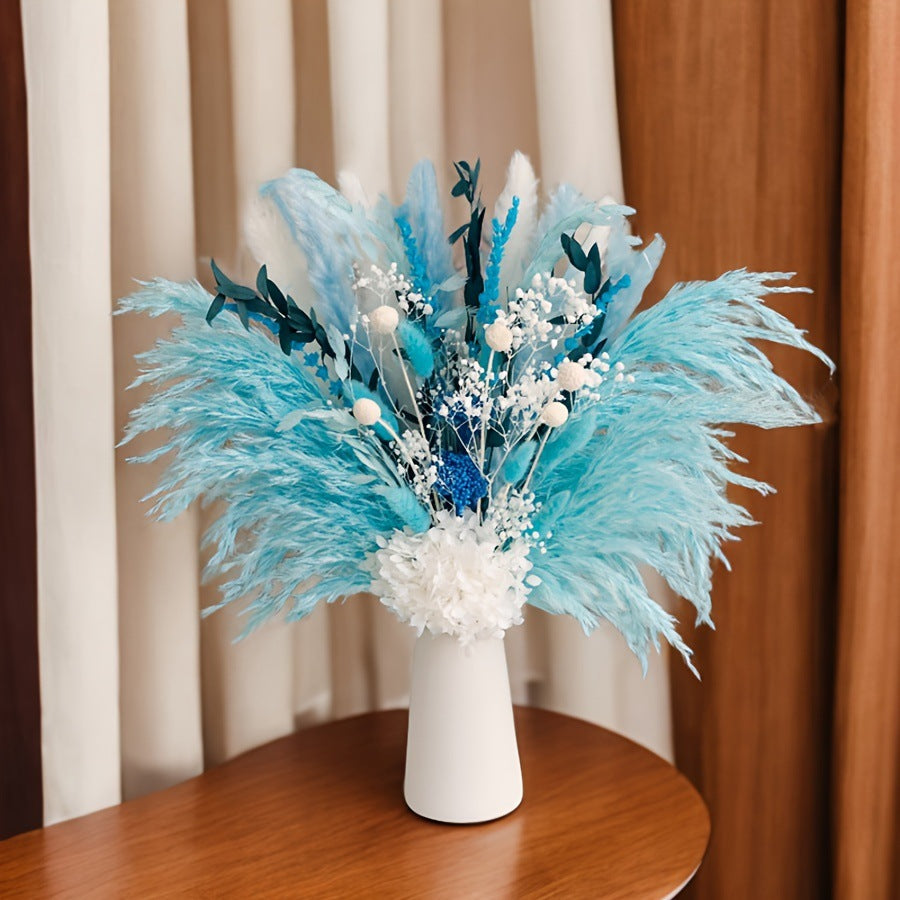 Dried Flower Bouquet - Preserved Grass Flower Arrangement for Home Decor