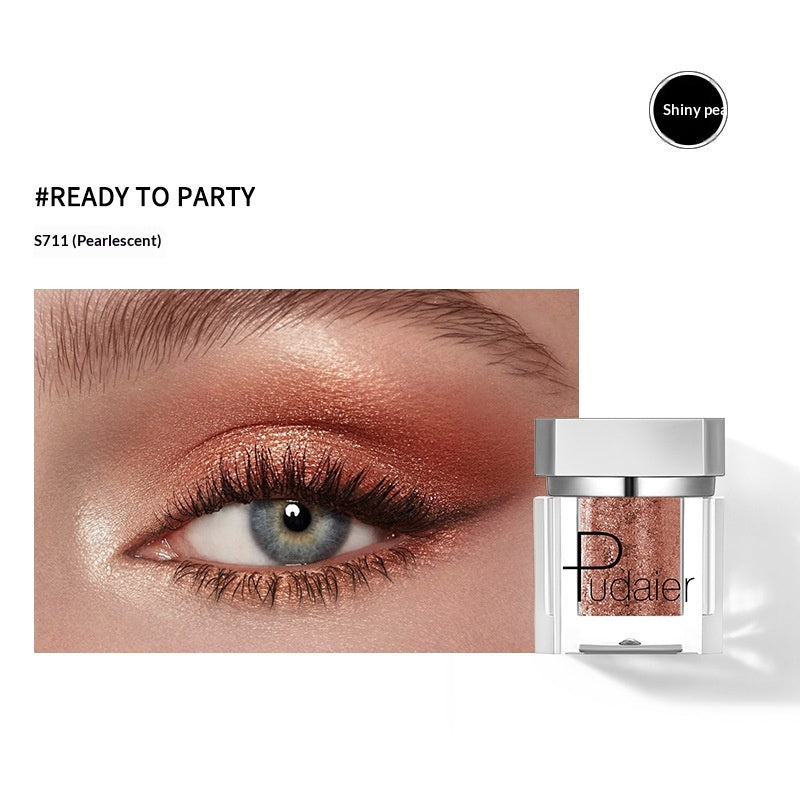 Long-Lasting Pearl-Illuminated Single Eyeshadow - Easy To Apply, Smudge-Proof