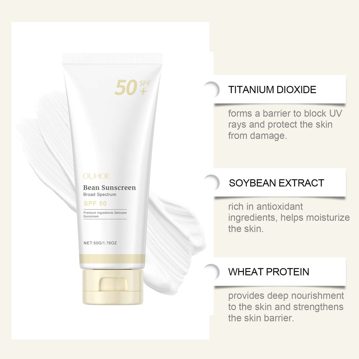 Moisturizing Protective Skin Cream 50g for Outdoor Use