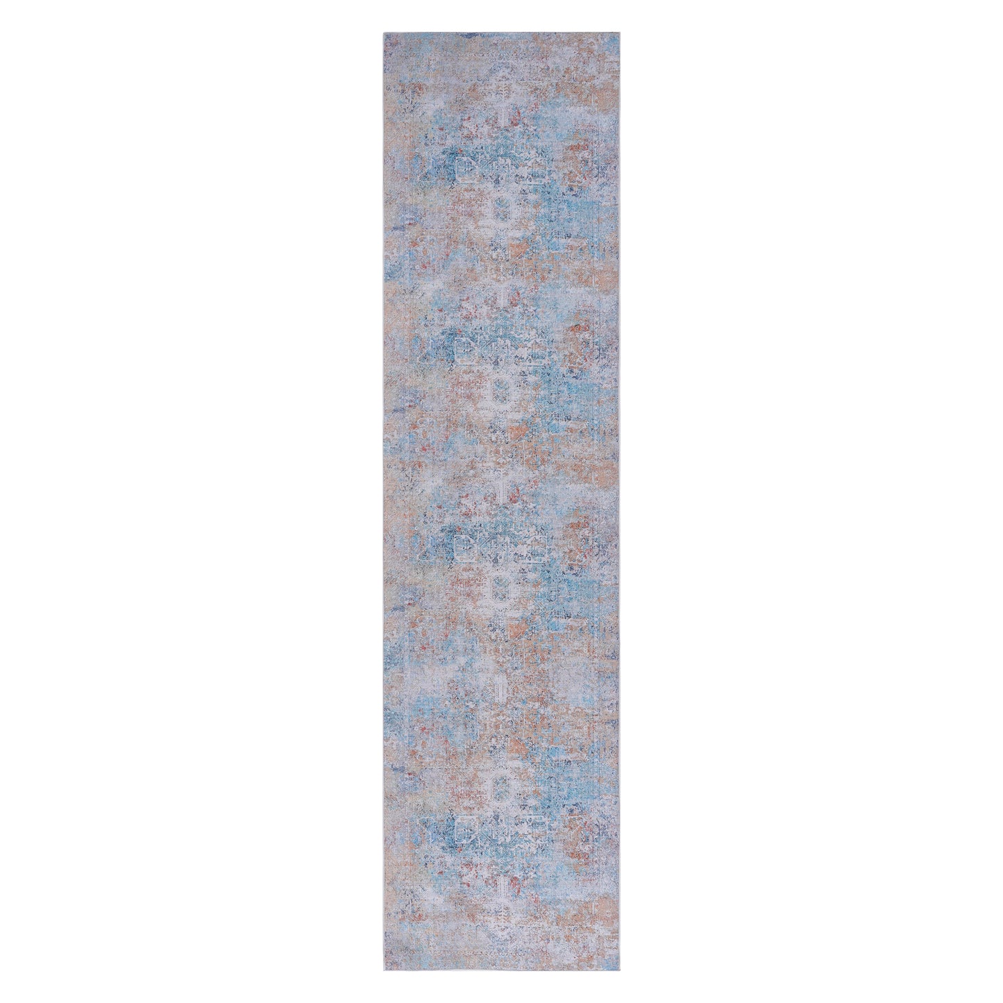 MAVAL Yellow Washable Rug 2'6'' X 10' Runner Yellow,