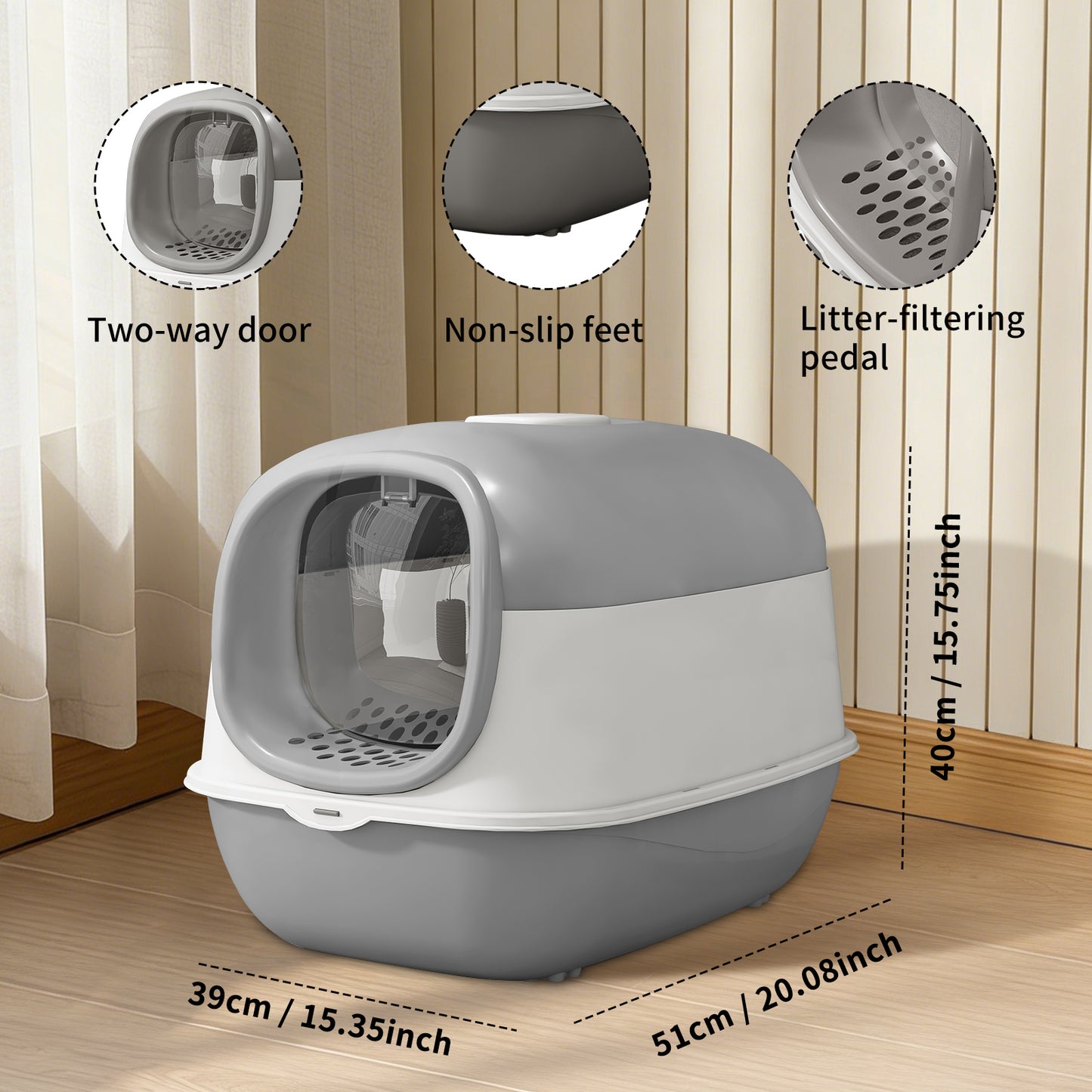Self Pickup Cat Litter Box - Multiple Colors, Pet Furniture Tool
