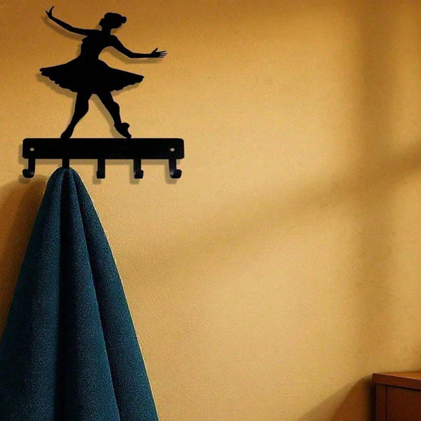 Ballet Dancer Wall Hooks for Home Organization - Sturdy Iron Design