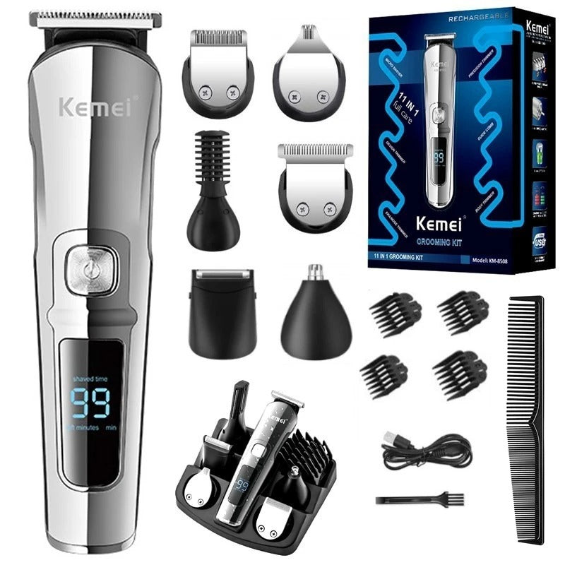 Rechargeable Hair Clipper - 6-in-1 Multifunctional Shaver with USB