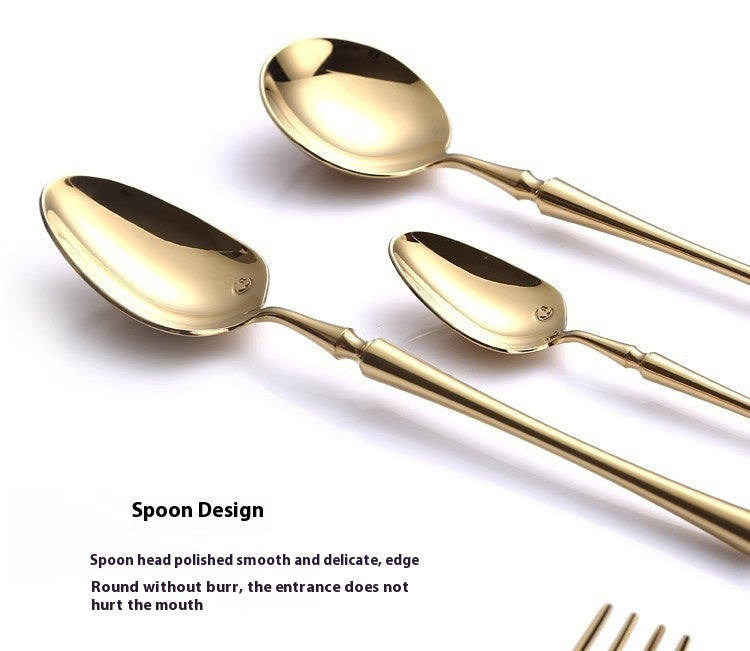 Stainless Steel Tableware Set - Knife Fork Spoon Flatware Utensils