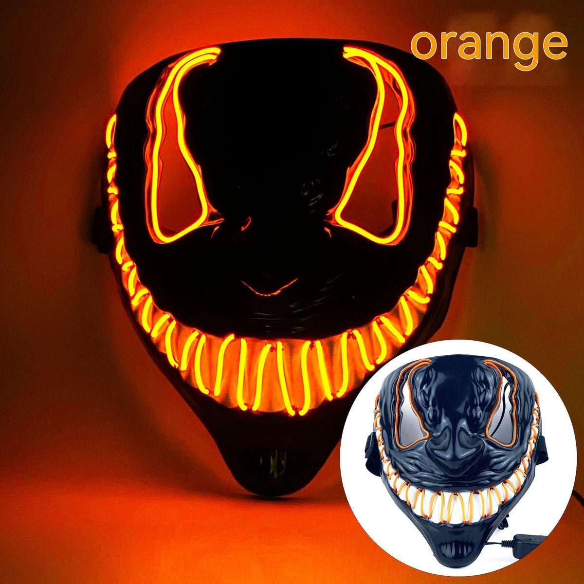 Halloween Luminous LED Mask for Dance Party Multi-Color Variants