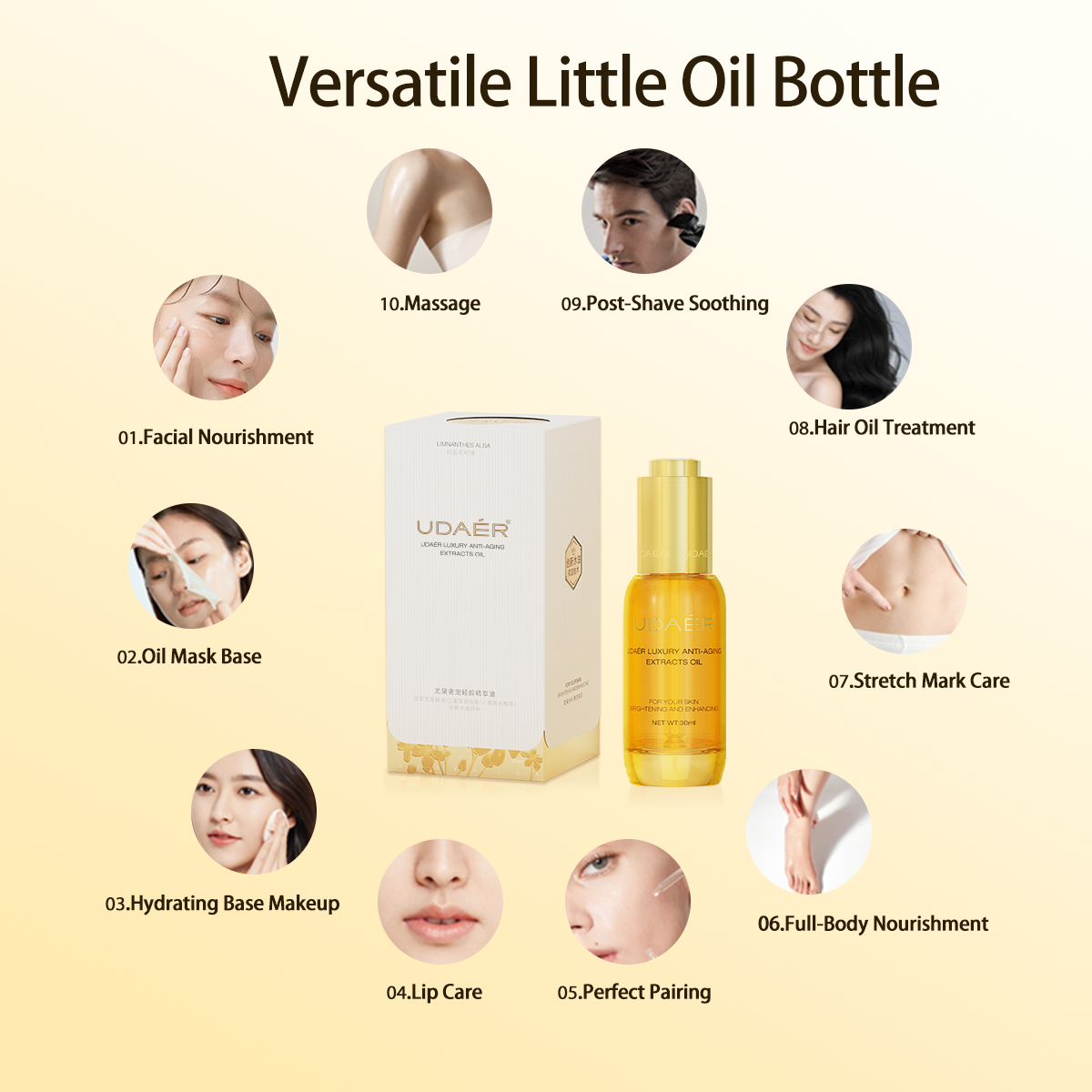 Anti-Aging Facial Essence Oil - Deep Moisturizing & Firming Serum