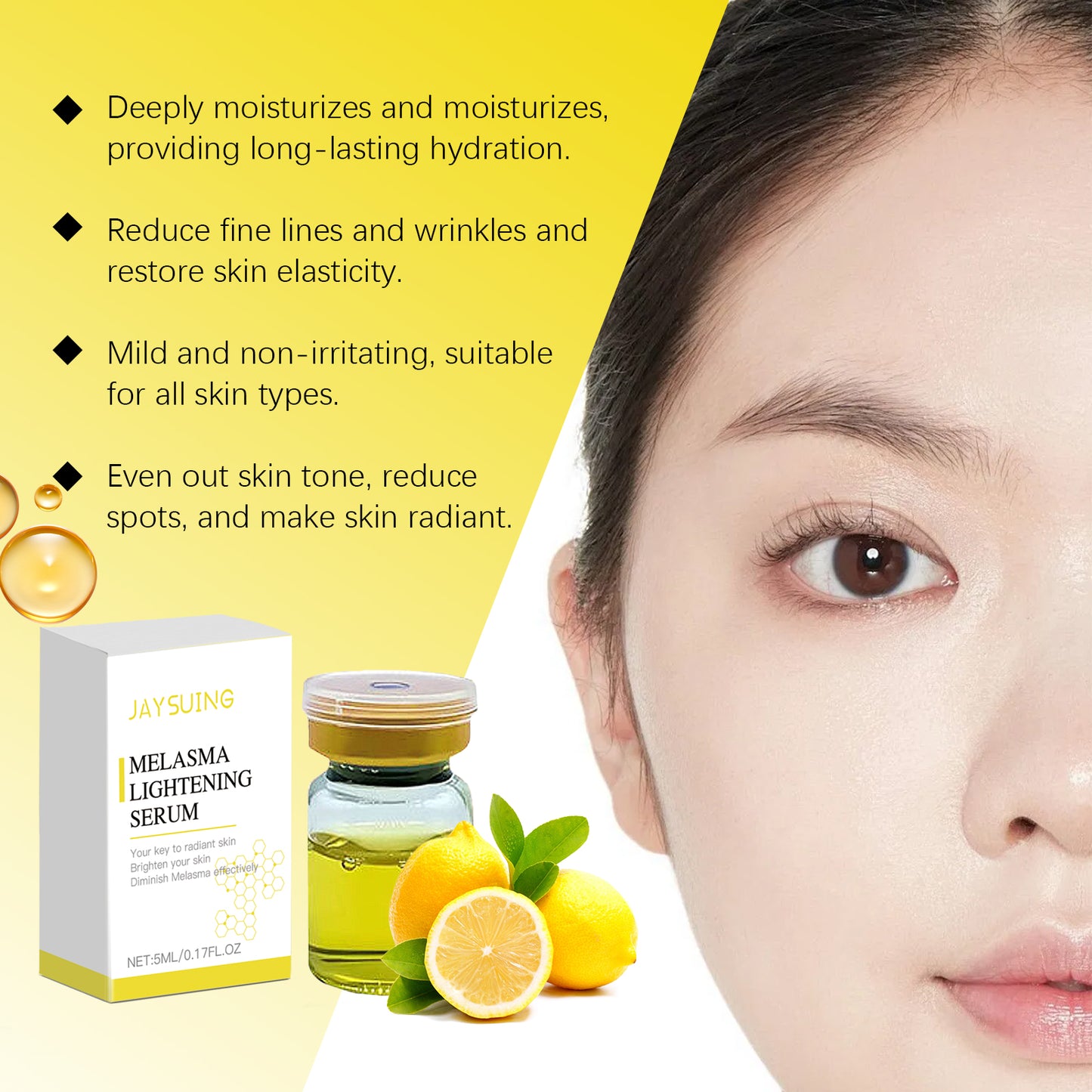 Facial Skin Repair Serum with Hyaluronic Acid & Niacinamide - Hydrating Glow
