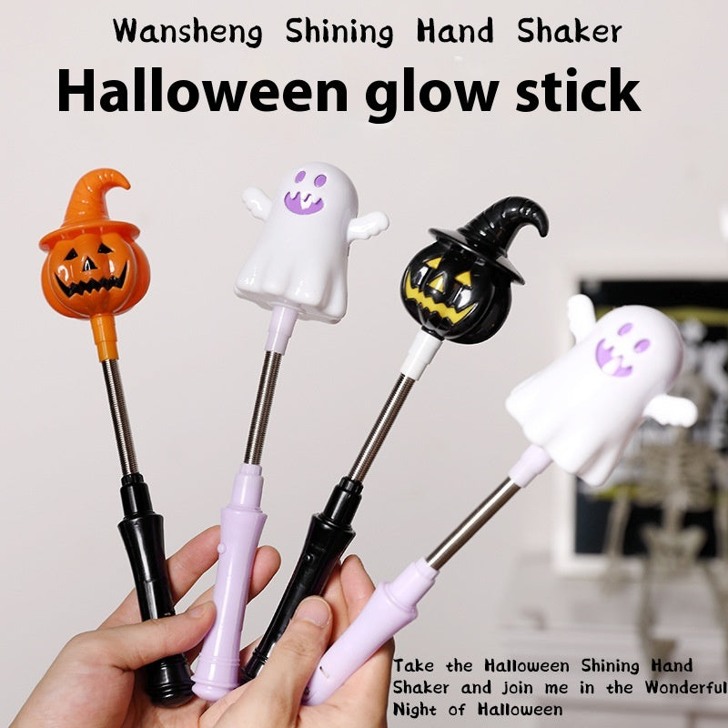 Halloween Pumpkin Lamp Hand Stick Prop with Variants - Kids Party Decoration