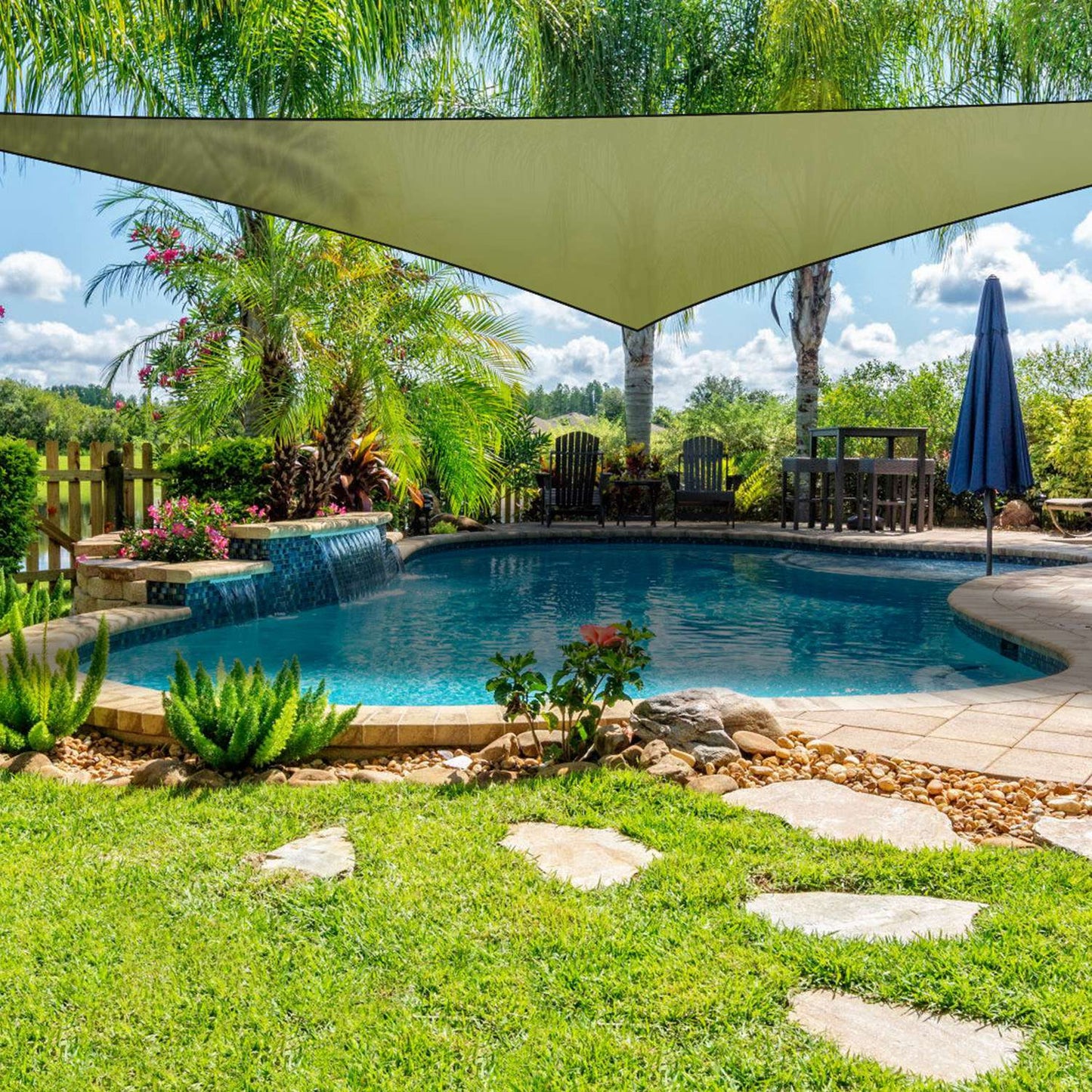 Triangle Shade Sail Canopy - Waterproof Outdoor Shelter