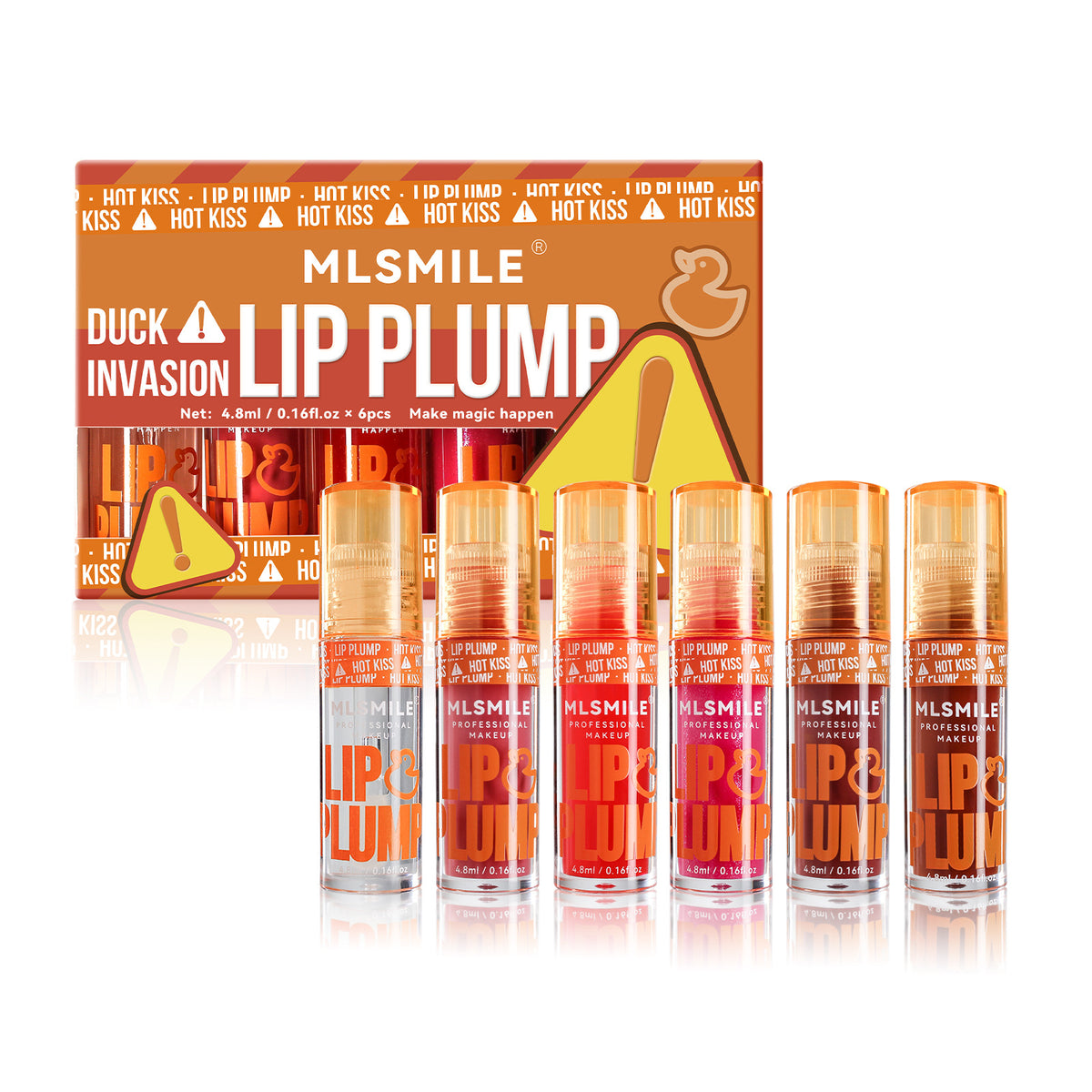 Lip Gloss Set - Moisturizing Lip Glaze with 6 Colors, 4.8ml Each